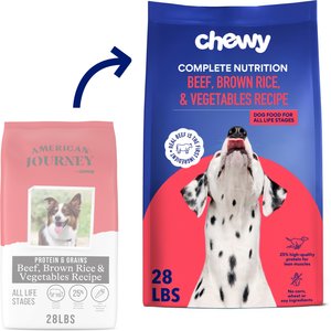 Chewy Made Complete Nutrition Beef, Brown Rice & Vegetables Recipe Dry Dog Food (FORMERLY AMERICAN JOURNEY), 28-lb bag