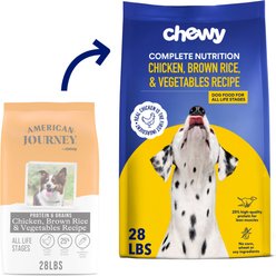 Chewy Made Complete Nutrition Chicken, Brown Rice & Vegetables Recipe Dry Dog Food (FORMERLY AMERICAN JOURNEY), 28-lb bag