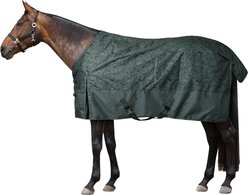Horze Glasgow Light Weight 100g Horse Turnout Blanket, Green Milieu, 84-in