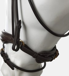 Horze Montrose Dressage Horse Bridle, Brown, Warmblood slide 2 of 7
