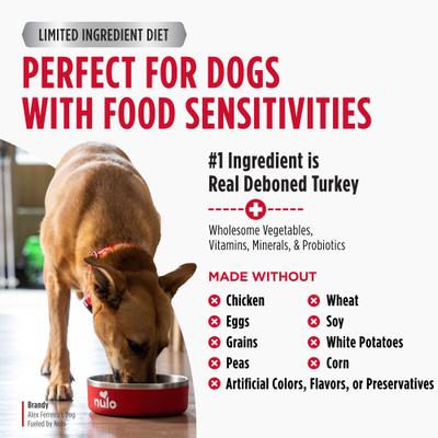 Show full view: Nulo FreeStyle Limited Ingredient Turkey Recipe High-Protein & Grain-Free Puppy & Adult Dry Dog Food, 24-lb bag slide 4 of 11