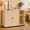 Show in main carousel: LALFPET Lattice Grid Cabinet Dog-Proof Side Outlet Cat Litter Box Enclosure, Natural slide 7 of 8