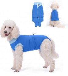 Supet Spay Neuter Dog Cone Alternative Surgical Suit, Blue, Medium