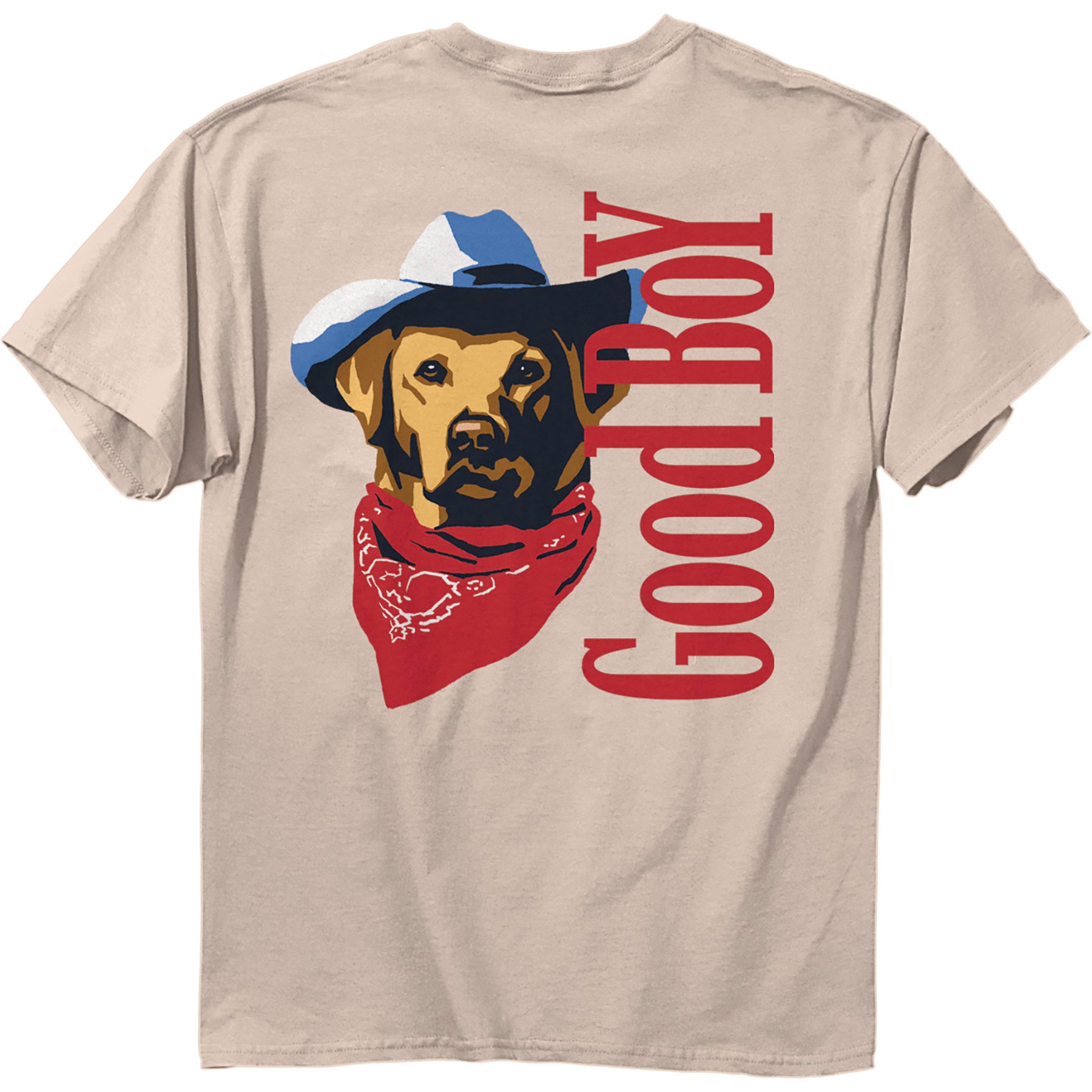 JEDCo Good Boy Cowboy T-Shirt, Ivory, Large