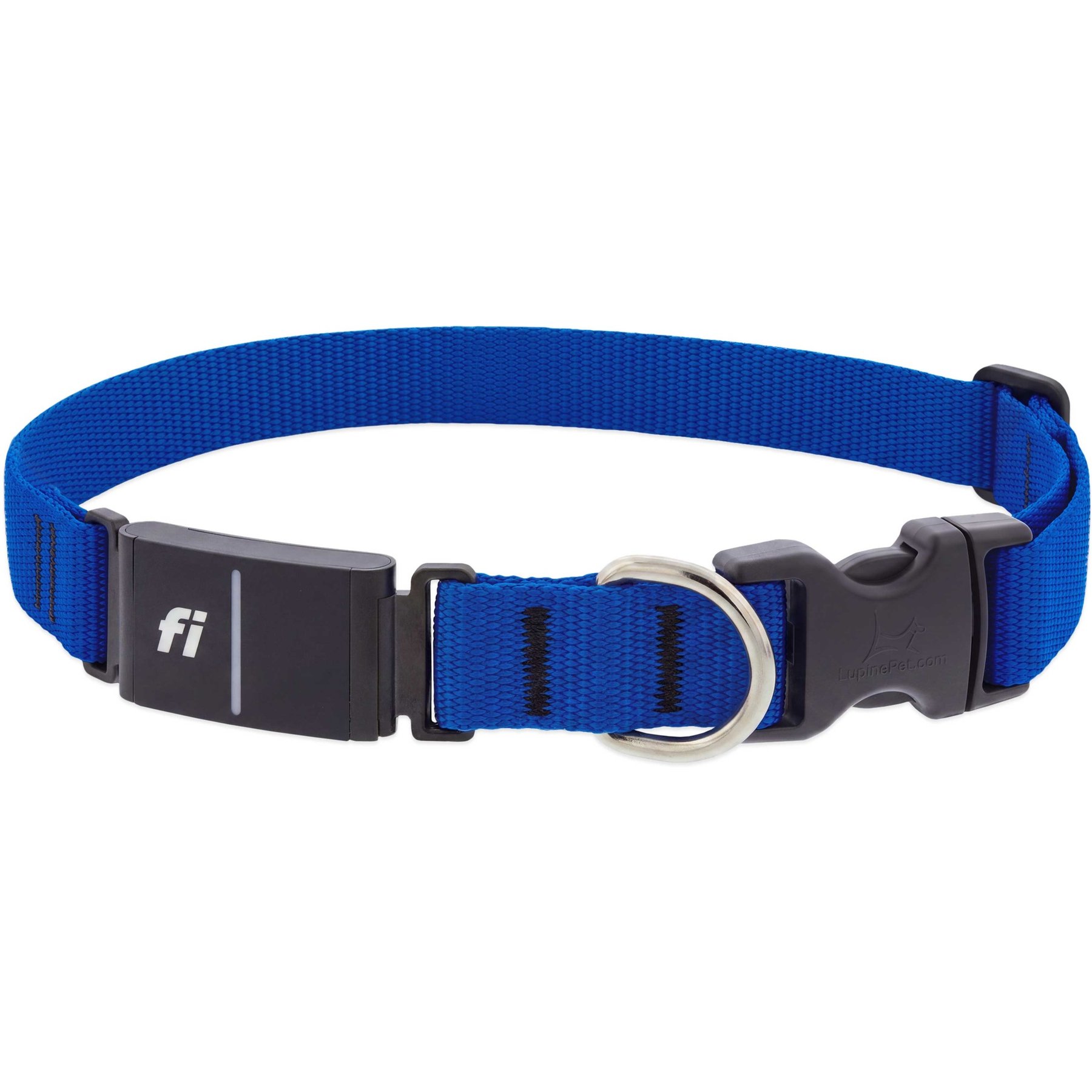 LupinePet Basic Solid Adjustable Activity Tracker Fi-Compatible GPS Dog Collar, Blue, Large: 19 to 26-in neck, 1-in wide