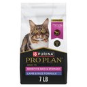 Purina Pro Plan Adult Sensitive Skin & Stomach Lamb & Rice Formula Dry Cat Food, 7-lb bag