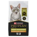 Purina Pro Plan Adult Weight Management Chicken & Rice Formula Dry Cat Food, 16-lb bag