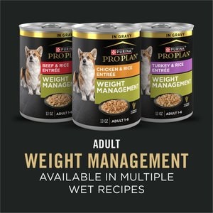 Purina Pro Plan Adult Weight Management Shredded Blend Chicken & Rice Formula Dry Dog Food, 34-lb bag
