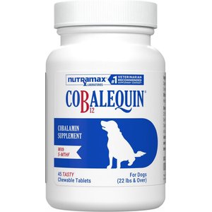 Nutramax Cobalequin Chewable Tablets B12 Supplement for Medium to Large Dogs, 45 count