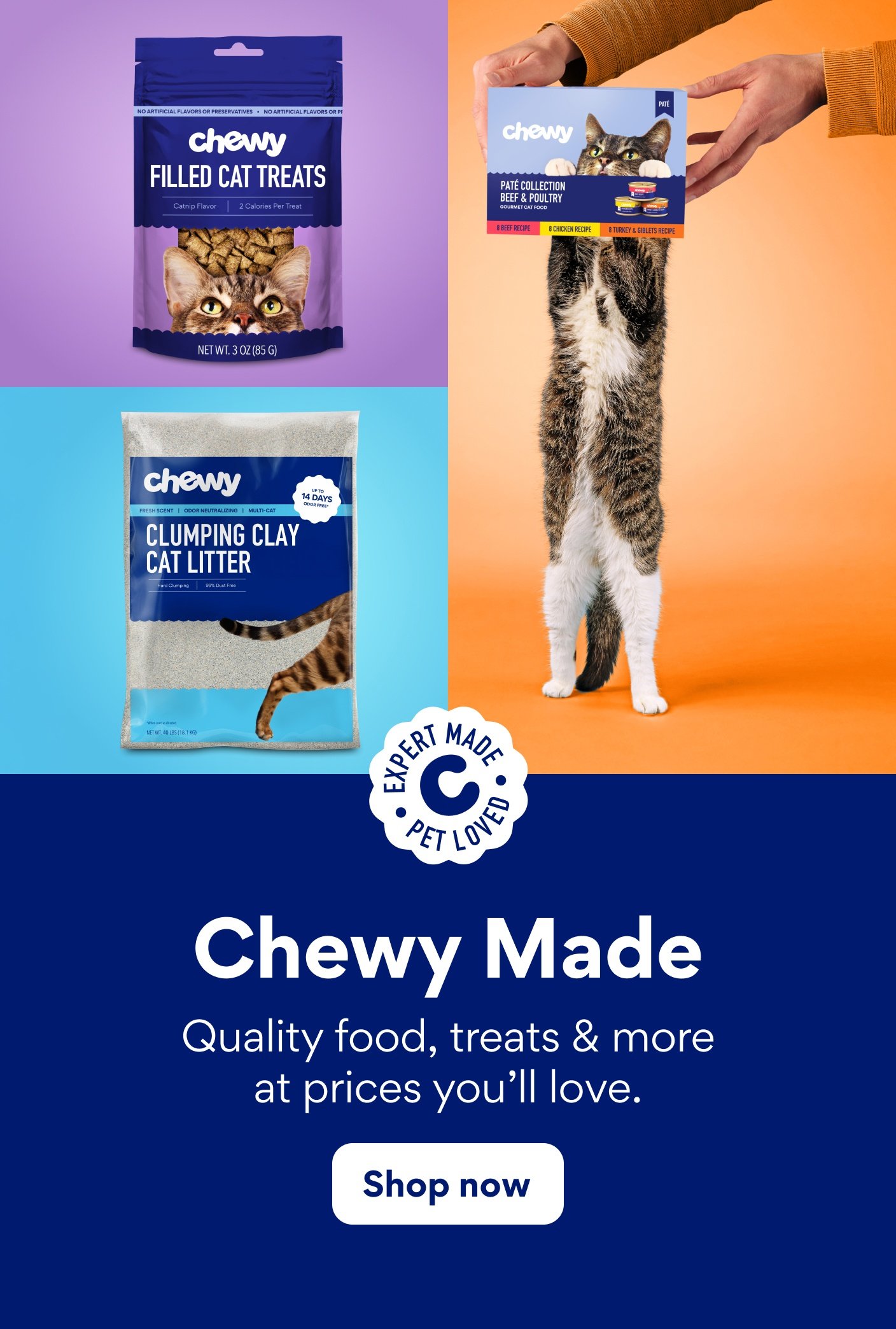 Chewy Made. Quality food, treats & more at prices you'll love.