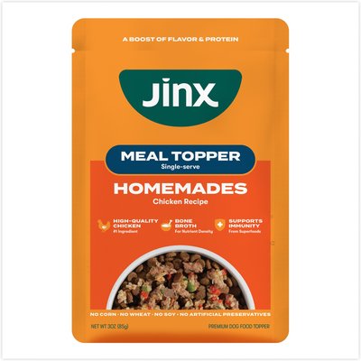 Jinx Jinx Homemades Chicken Pate Wet Dog Food Meal Topper, 3-oz pouch, case of 8