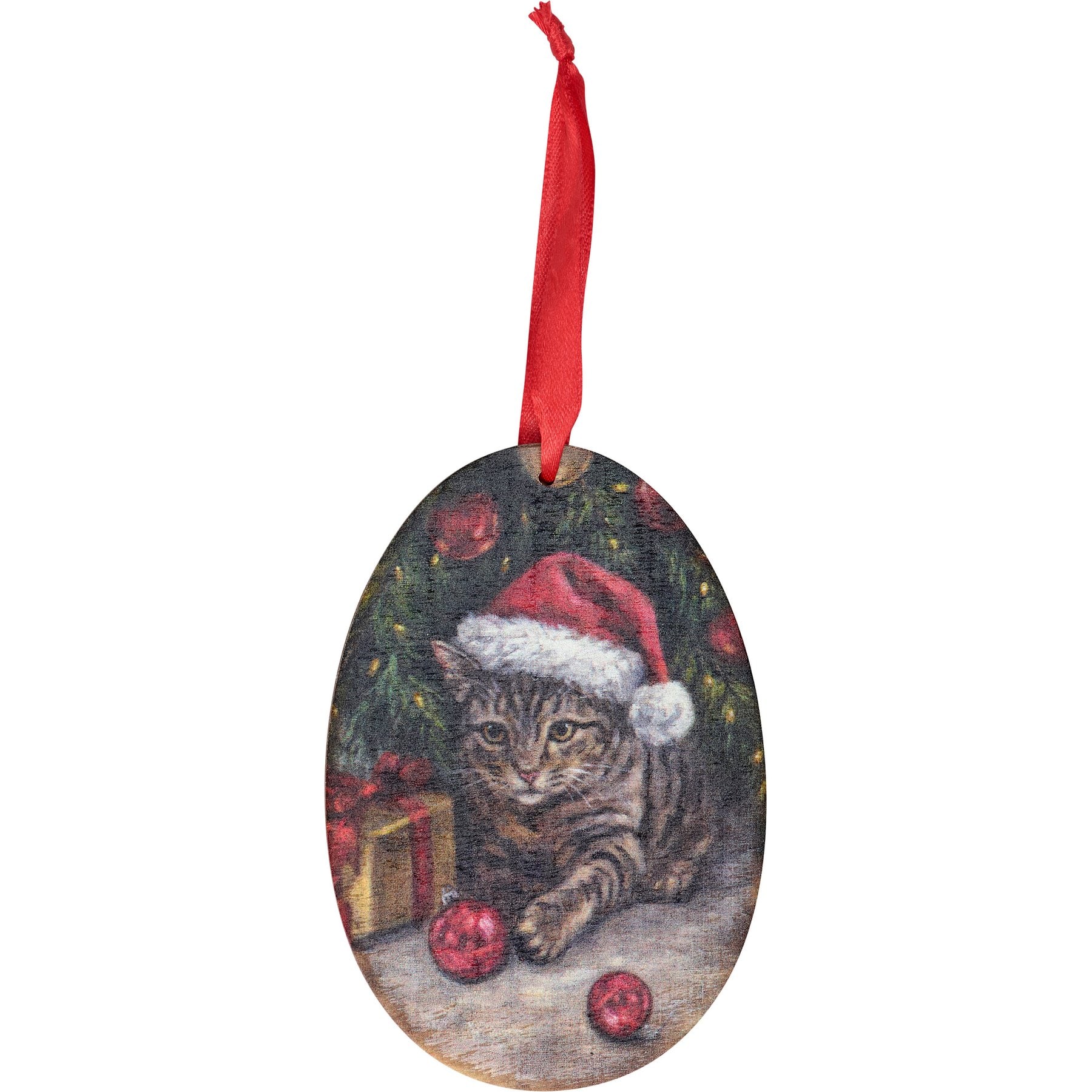 Primitives By Kathy Kitty Mischief Ornament, 3.75 x 4.75 x 0.25-in