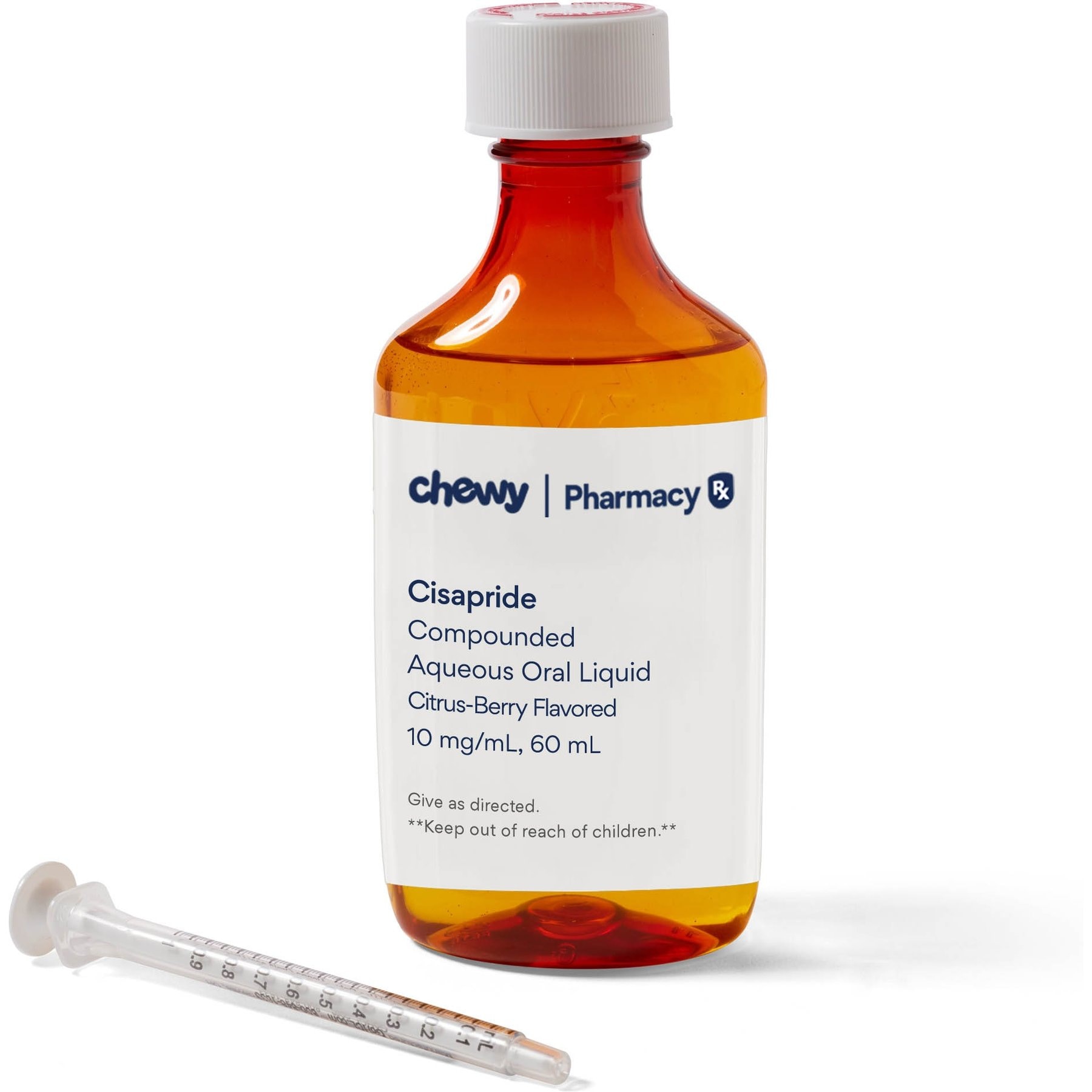 Cisapride Compounded Sweetened Oral Aqueous Suspension, 10 mg/mL, 60 mL for Veterinary use
