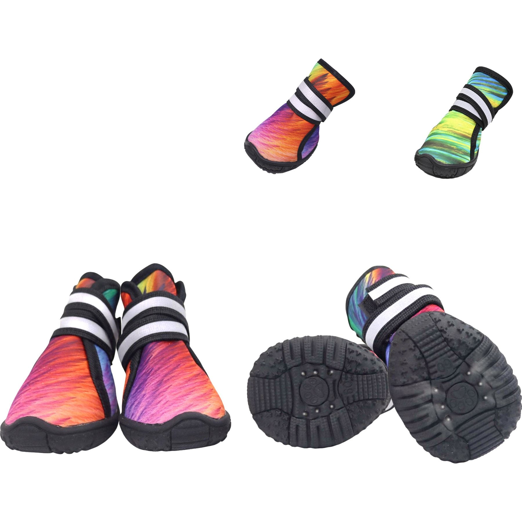 Furmate Summer Hot Pavement & Water Hiking Dog Boots, 4 count, Orange, Medium