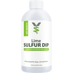 Vet Basics Lime Sulfur Dip Antimicrobial for Dogs, Cats & Horses, 16-oz bottle