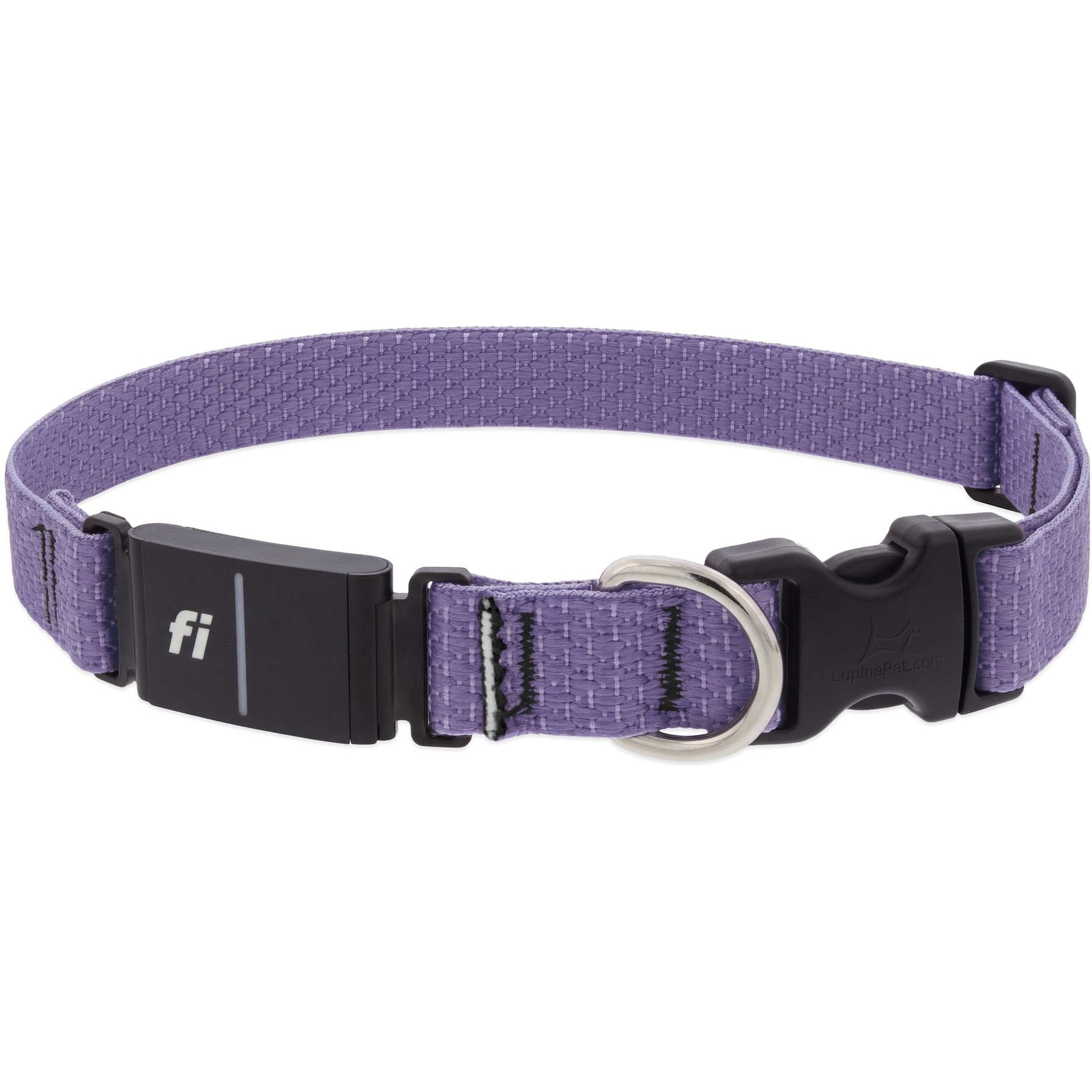 LupinePet ECO Recycled Adjustable Activity Tracker Fi-Compatible Eco Friendly Dog Collar, Lilac, Medium: 15 to 20-in neck, 1-in wide