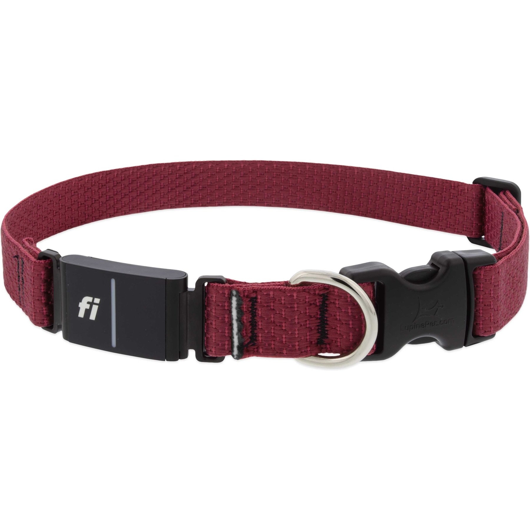 LupinePet ECO Recycled Adjustable Activity Tracker Fi-Compatible Eco Friendly Dog Collar, Berry, X-Large: 25 to 32-in neck, 1-in wide