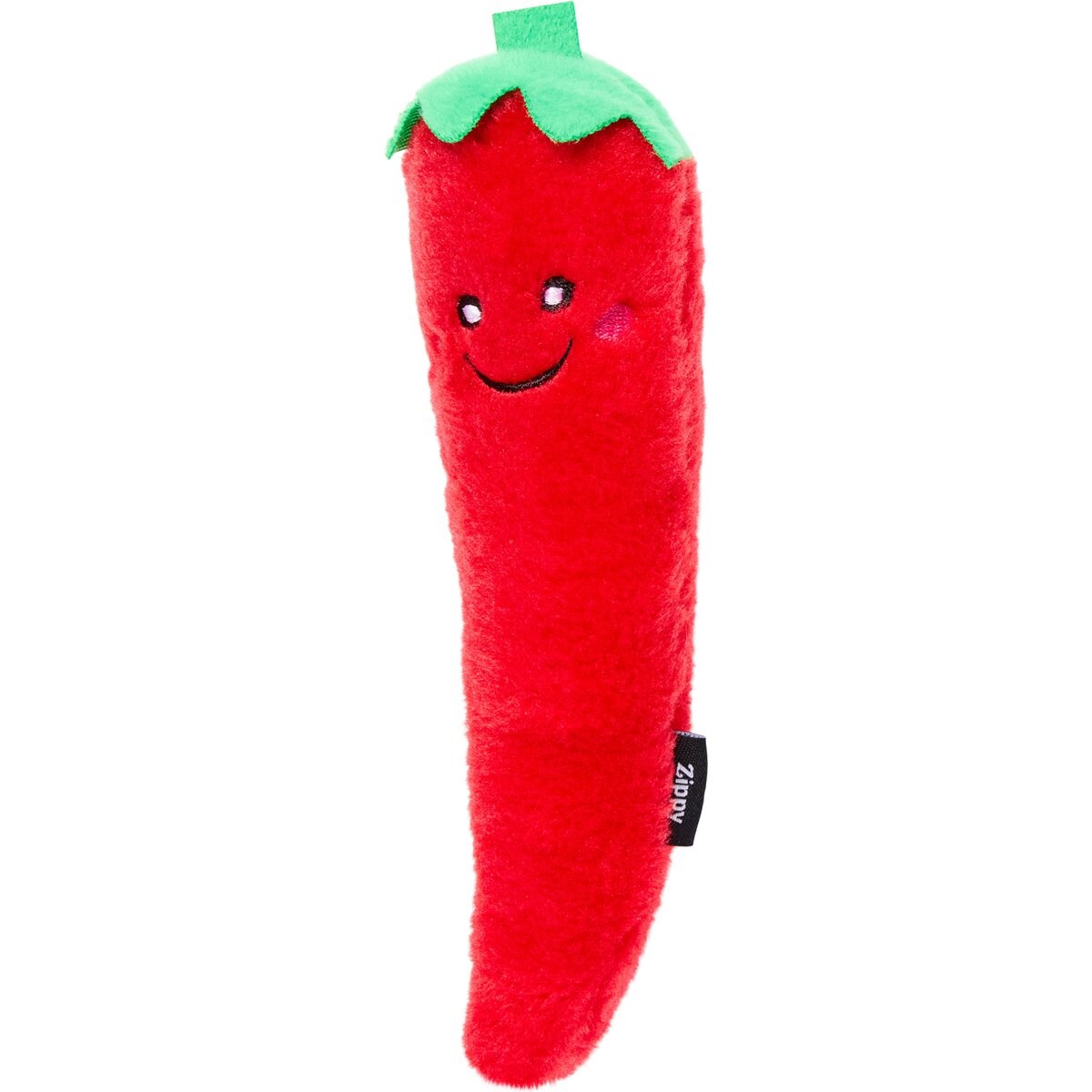 ZippyClaws Kickerz Pepper Cat Plush Toy with Catnip, Red