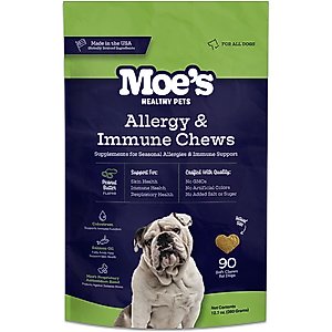 Moe's Healthy Pets Allergy & Immune Peanut Butter Dog Supplements, 90 count