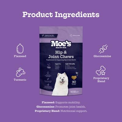 Show full view: Moe's Healthy Pets Chicken Flavor Movin & Groovin Bites Chews for Dogs, 90 count slide 5 of 6