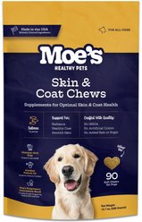 Moe's Healthy Pets Salmon Flavor Skin & Coat Bites Chews for Dogs, 90 count