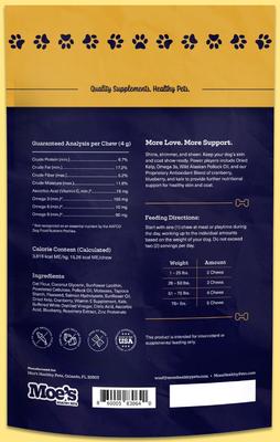 Show full view: Moe's Healthy Pets Salmon Flavor Skin & Coat Bites Chews for Dogs, 90 count slide 3 of 7