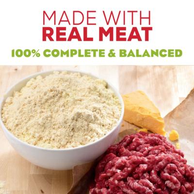 Show full view: Moist & Meaty Burger Cheddar Cheese Flavor Dry Food + Milk-Bone Beef & Filet Mignon Recipe Dog Treats slide 5 of 9