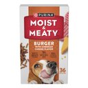 Moist & Meaty Burger with Cheddar Cheese Flavor Dry Dog Food, 6-oz pouch, case of 36