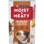 Moist & Meaty Burger with Cheddar Cheese Flavor Dry Dog Food, 6-oz pouch, case of 36