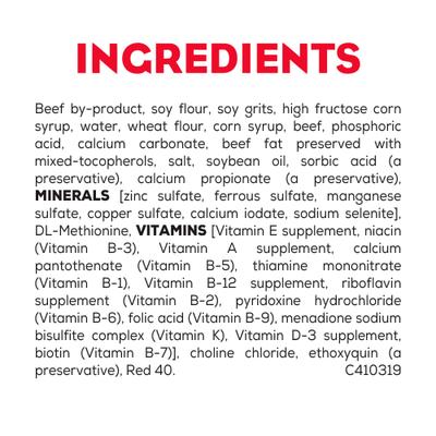 Show full view: Moist & Meaty Chopped Burger Dry Dog Food, 6-oz pouch, case of 12 slide 4 of 12