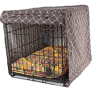 Molly Mutt Clark Gable Dog Crate Cover, Gray, 24-in