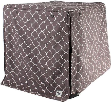 Show full view: Molly Mutt Clark Gable Dog Crate Cover, Gray, 36-in slide 4 of 6