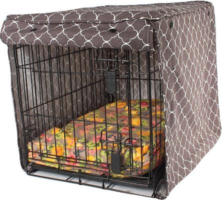 Show full view: Molly Mutt Clark Gable Dog Crate Cover, Gray, 48-in slide 3 of 6