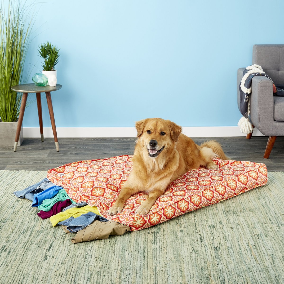 Molly Mutt Papillon Square Dog Bed Duvet Cover, Huge