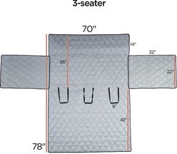 Molly Mutt Romeo & Juliet Dog & Cat Couch Cover, Navy, Large slide 2 of 2