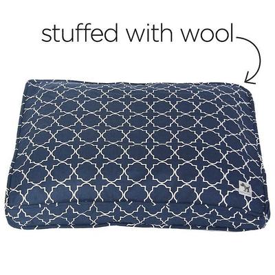 Show full view: Molly Mutt Sustainable Wool-filled Temperature Regulating Dog Crate Pad Dog Bed, Blue, 36-in slide 2 of 2