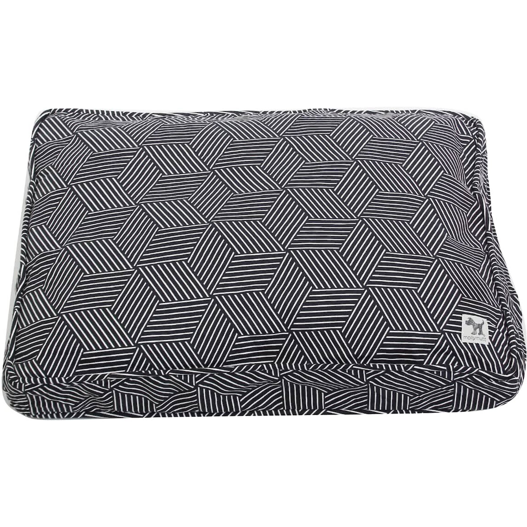 Molly Mutt Sustainable Wool-filled Temperature Regulating Dog Crate Pad Dog Bed, Graphite, 42-in