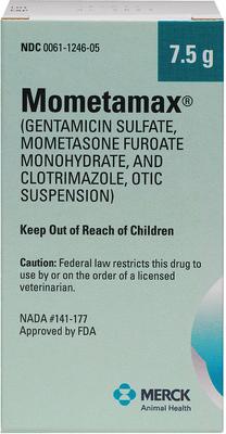 Mometamax (Gentamicin / Mometasone / Clotrimazole) Otic Suspension for Dogs