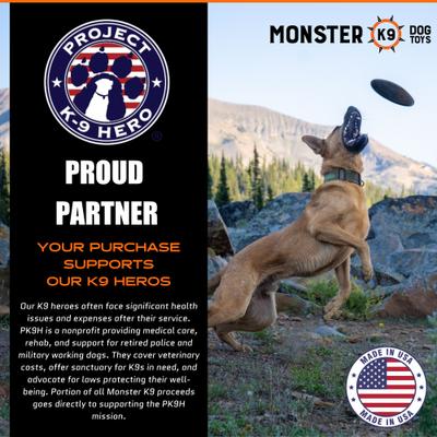 Show full view: Monster K9 Dog Toys Indestructible Aero Disc, Durable Disc for Aggressive Chewers slide 2 of 10