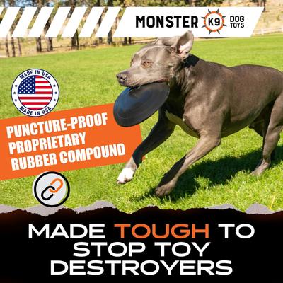 Show full view: Monster K9 Dog Toys Indestructible Aero Disc, Durable Disc for Aggressive Chewers slide 3 of 10