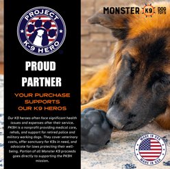 Monster K9 Dog Toys Indestructible Rumble Ball, Durable Interactive Dog Toy for Aggressive Chewers slide 2 of 8