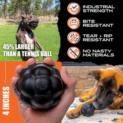 Show full view: Monster K9 Dog Toys Indestructible Rumble Ball, Durable Interactive Dog Toy for Aggressive Chewers slide 4 of 10