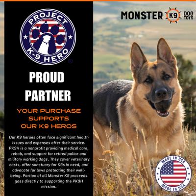 Show full view: Monster K9 Dog Toys Indestuctible Beast Ball, Durable Tennis-Ball Replacement for Aggressive Chewers slide 2 of 10