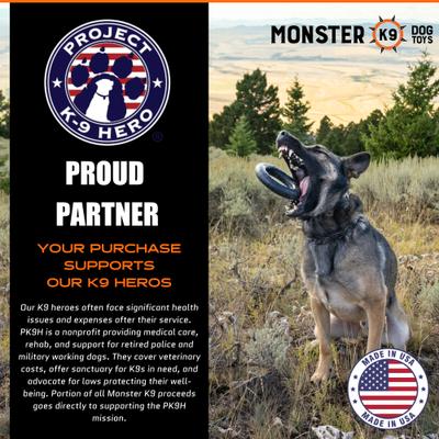 Show full view: Monster K9 Dog Toys Indestructible Chew Ring, Durable Dog Toy for Aggressive Chewers slide 2 of 10
