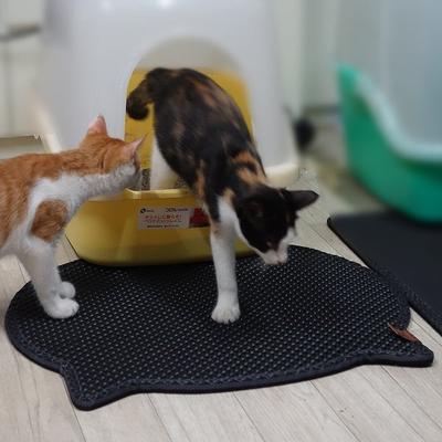 Show full view: Moonshuttle Headshaped Blackhole Litter Mat, Dark Gray slide 6 of 11