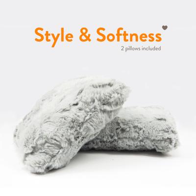 Show full view: Moots Furry Sofa Lounge Orthopedic Elevated Cat & Dog Bed with Removable Cover, Charcoal, Large slide 8 of 13