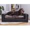 Show in main carousel: Moots Premium Leatherette Sofa Removable Cover Orthopedic Elevated Cat & Dog Bed, Black, Large slide 1 of 13