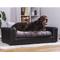 Show in main carousel: Moots Premium Leatherette Sofa Removable Cover Orthopedic Elevated Cat & Dog Bed, Black, Large slide 3 of 13
