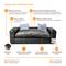 Show in main carousel: Moots Premium Leatherette Sofa Removable Cover Orthopedic Elevated Cat & Dog Bed, Black, Large slide 6 of 13