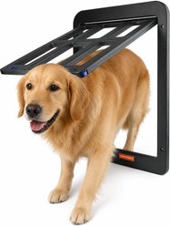 Mora Pets Lockable Screen Dog & Cat Door, Black, 17.5 x 13.4-in